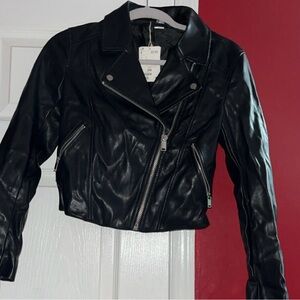 H&M Black Leather Biker Jacket
